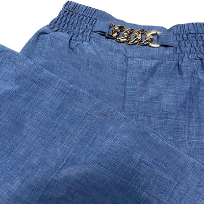 Calça de cintura subida