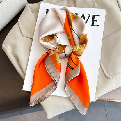 Lenço estampado em seda