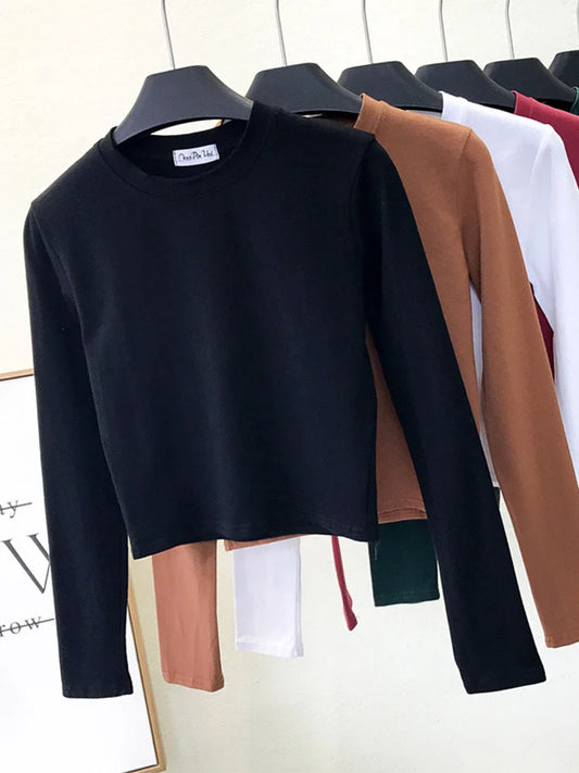 Camisola com decote redondo