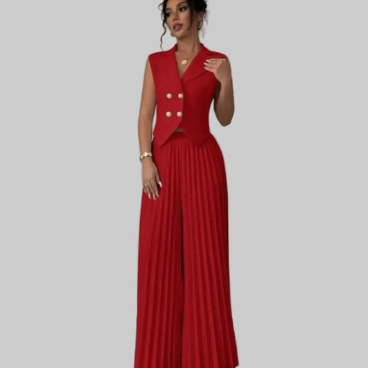 Conjunto Elegante de calças e colete formal