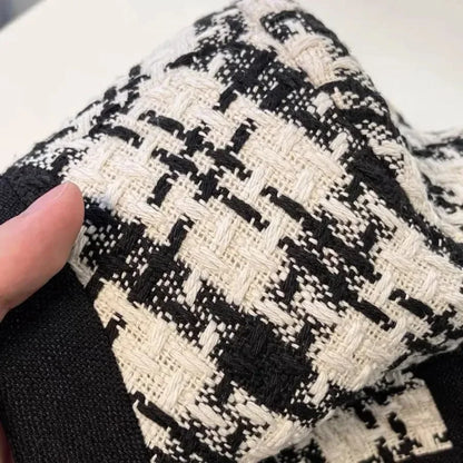 Casaco curto estilo francês para outono/inverno