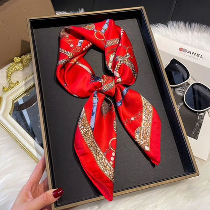 Lenço estampado em seda