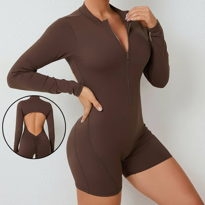 Macacão desportivo com meio fecho