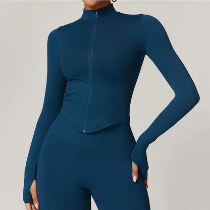 Casaco de mulher top cropped