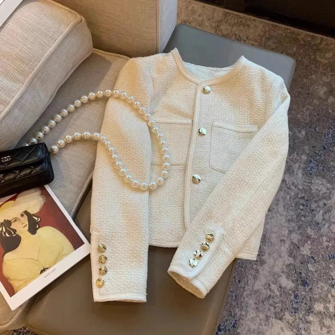 Casaco francês versátil de manga comprida