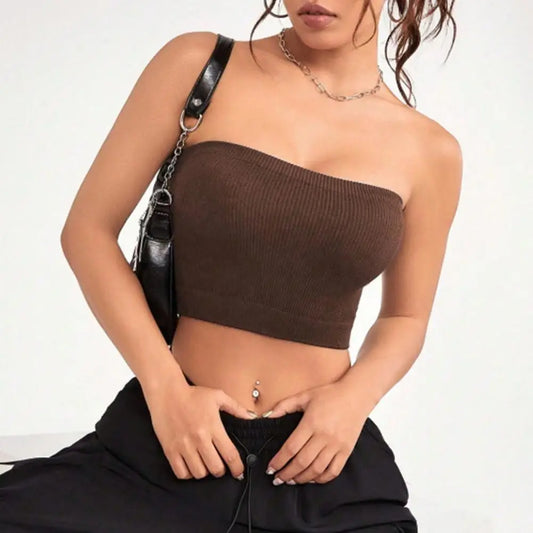 Top feminina canelada