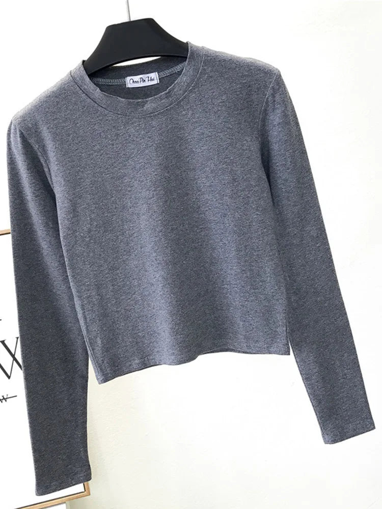 Camisola com decote redondo