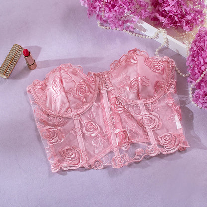 Top cropped sem alças