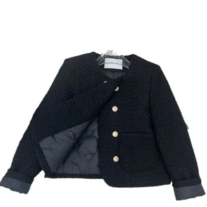Casaco curto acolchoado com forro