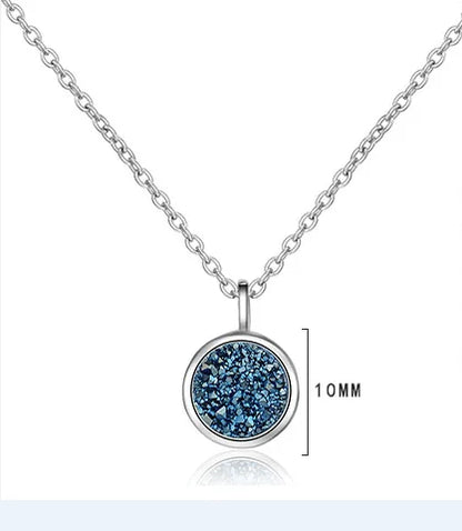 Colar com Pendente de Ágata Azul