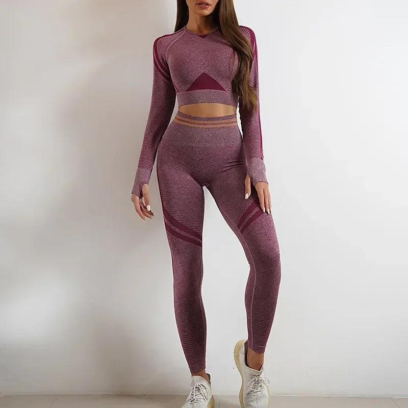 Conjunto de Yoga Sem Costura