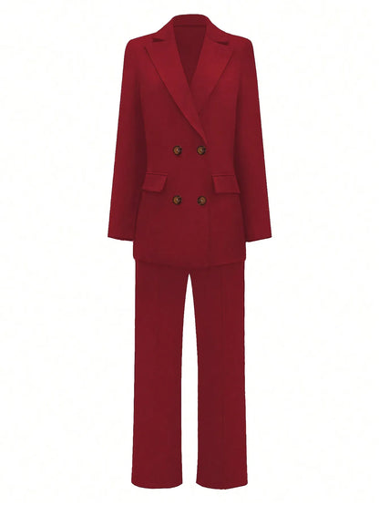 Conjunto elegante e casual de blazer e calças