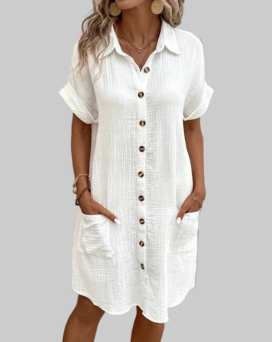 Vestido curto vintage liso