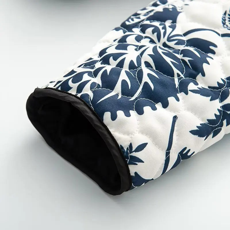 Casaco acolchoado estampado em algodão