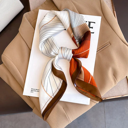 Lenço estampado em seda