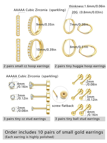 Conjunto de 10 pares de brincos