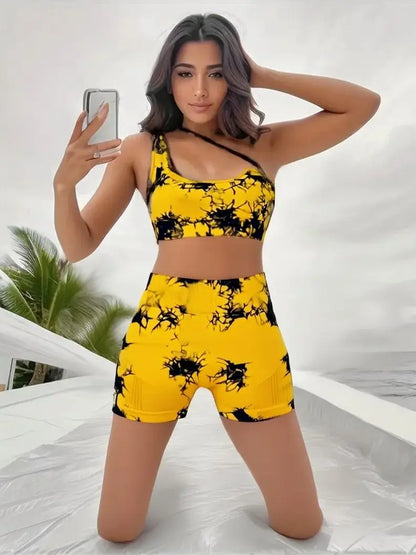 Conjunto tie-dye amarelo