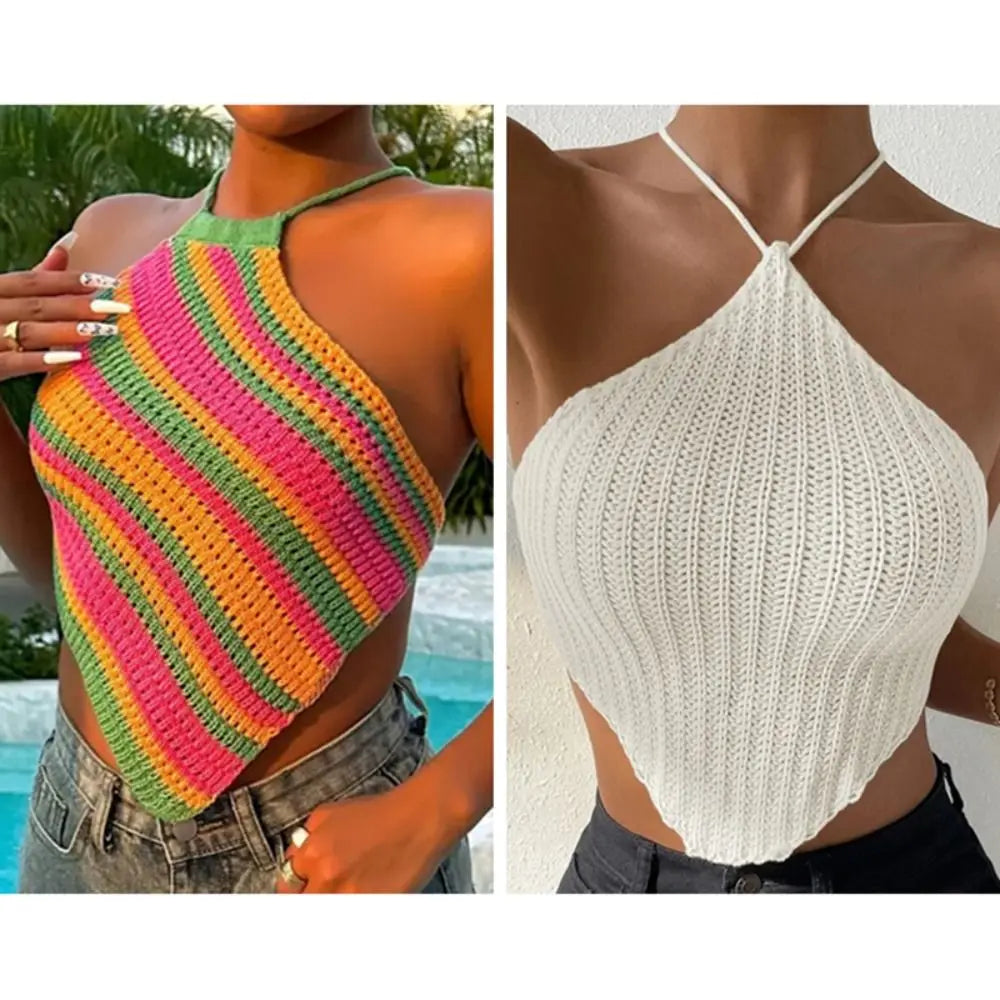 Top cropped sem costas