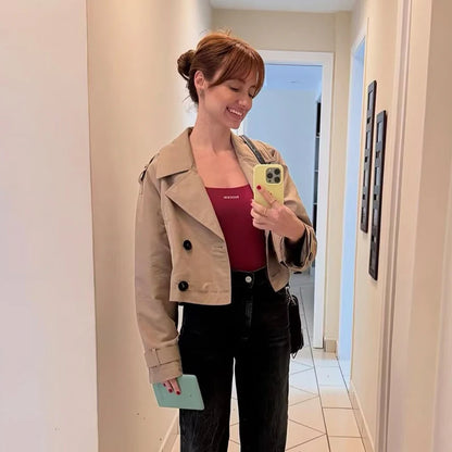 Casaco Trench Coat Curto