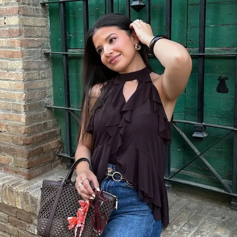 Top cropped de verão Y2K