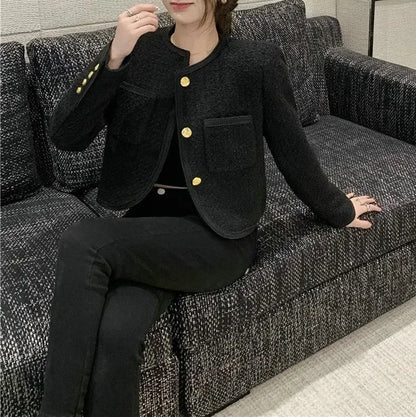 Casaco francês versátil de manga comprida