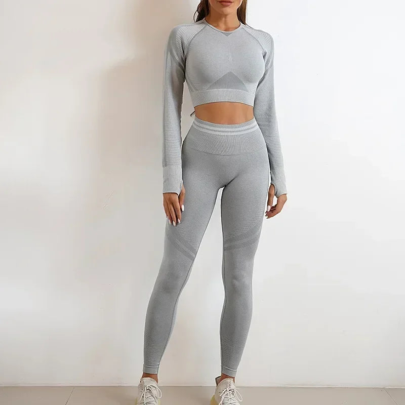 Conjunto de Yoga Sem Costura