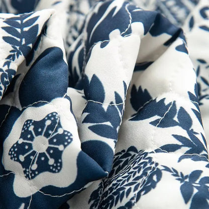 Casaco acolchoado estampado em algodão