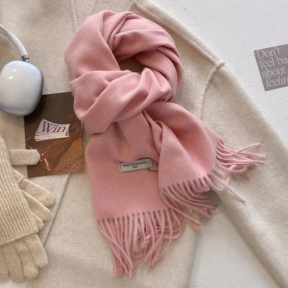 Lenço de inverno de luxo em lã caxemira