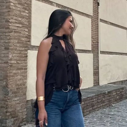 Top cropped de verão Y2K