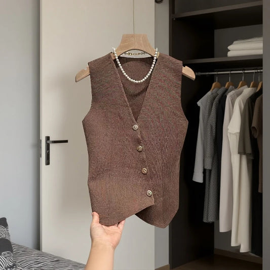 Colete de senhora de malha justa