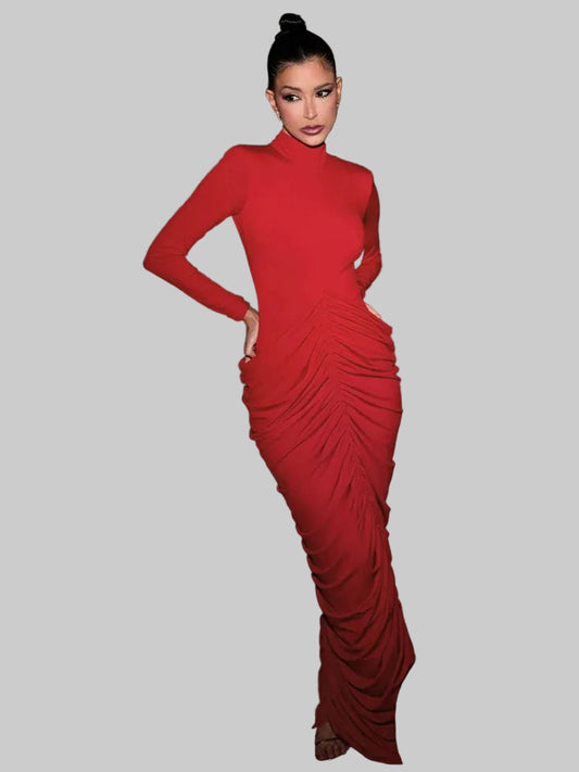 Vestido Elegante com Drapeado