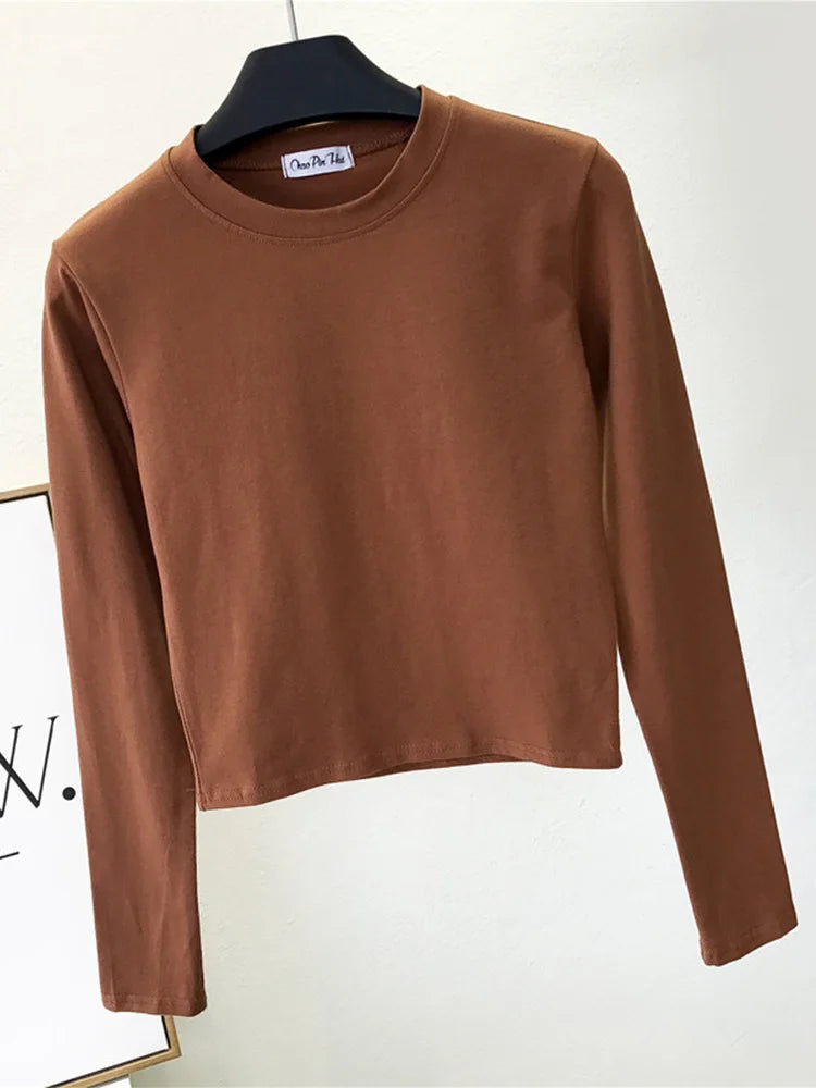 Camisola com decote redondo