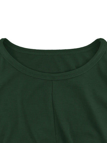 Vestido sem mangas com decote em nó