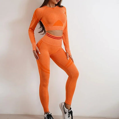 Conjunto de Yoga Sem Costura