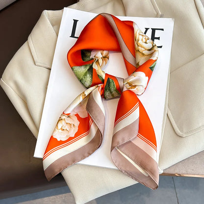 Lenço estampado em seda