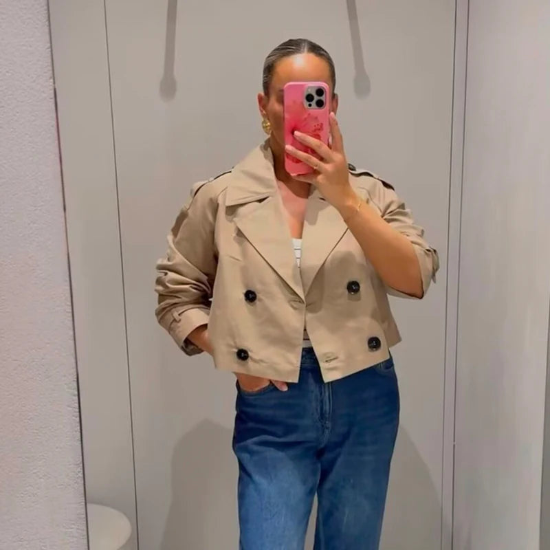 Casaco Trench Coat Curto