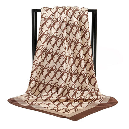 Lenço de seda de 90cm estilo vintage